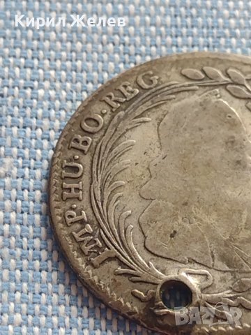 Сребърна монета 20 кройцера 1768г. Мария Терезия Виена Австрия 14942, снимка 3 - Нумизматика и бонистика - 42871693