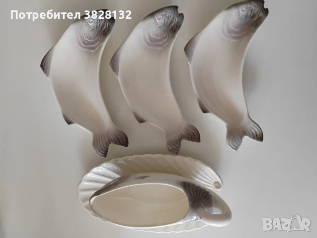 ретро порцеланов сервиз за риба