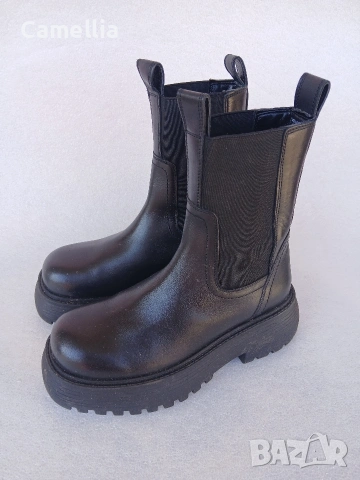 Боти от естествена кожа, 37-38 номер , снимка 2 - Дамски боти - 54245589