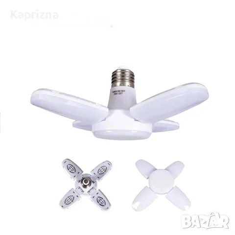 28W LED крушка с форма на вентилатор, снимка 6 - Крушки - 55743057