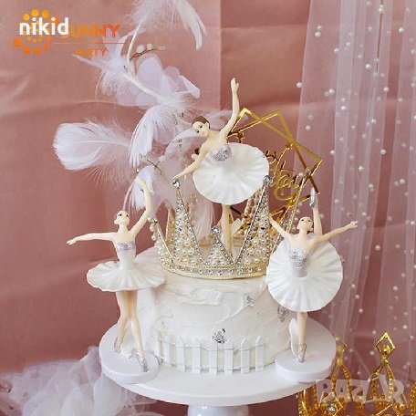 Голяма Балерина пластмасова фигурка за игра и украса на торта играчка топер , снимка 6 - Други - 26608765