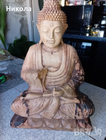 Ганеша-дърворезба,Буда, снимка 12 - Статуетки - 36685711