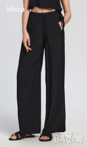 Дамски Панталон С Широки Крачоли