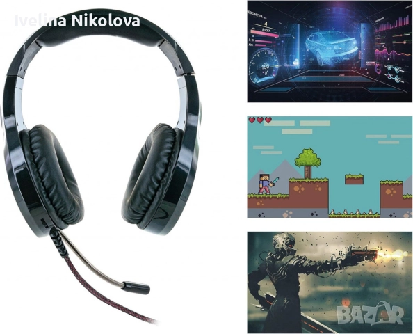 Геймърски слушалки с микрофон Schwaiger GH50, снимка 8 - Слушалки, hands-free - 52691572