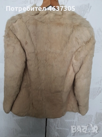 марково зимно кожухче от естествен косъм жълто злато, снимка 2 - Палта, манта - 52592326