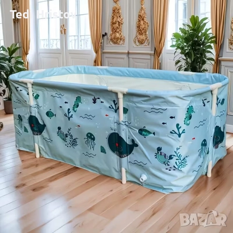 ❗ПРОМО❗Сгъваема преносима вана XXL с възглавница и топлоизолация – Комфорт и удобство в малката баня, снимка 2 - Душ кабини и вани - 52988692