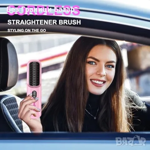 Нова USB зареждаща се четка за изправяне, анти-фриз ефект за жени коса, снимка 7 - Други - 49294859