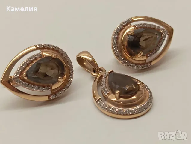 Руско злато. Комплект, снимка 2 - Бижутерийни комплекти - 56445877