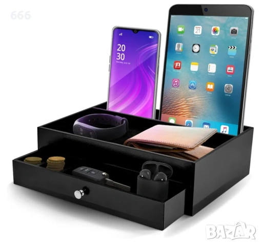 Дървен органайзер за нощно шкафче