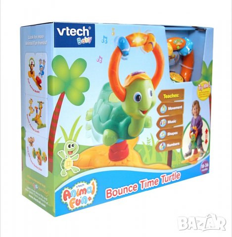 РАЗПРОДАЖБА! Vtech Музикална Скачаща Костенурка, снимка 3 - Играчки за стая - 38926019