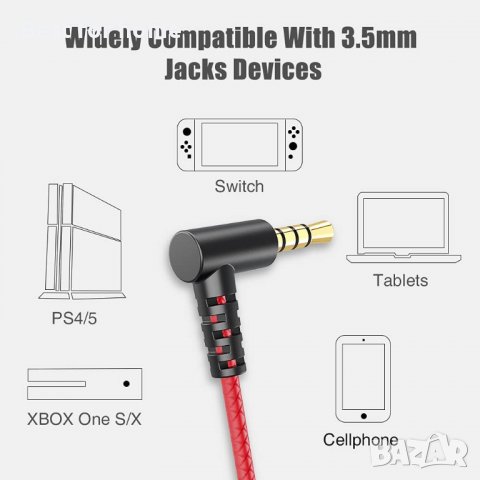 Геймърски слушалки с микрофон VersionTECH за PS5 PS4 Xbox One Nintendo, снимка 12 - Аксесоари - 39310963