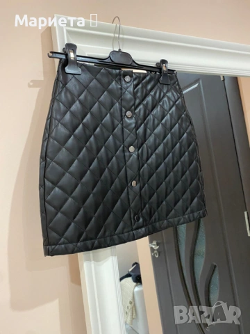 Кожена пола Stradivarius, снимка 7 - Поли - 53184344