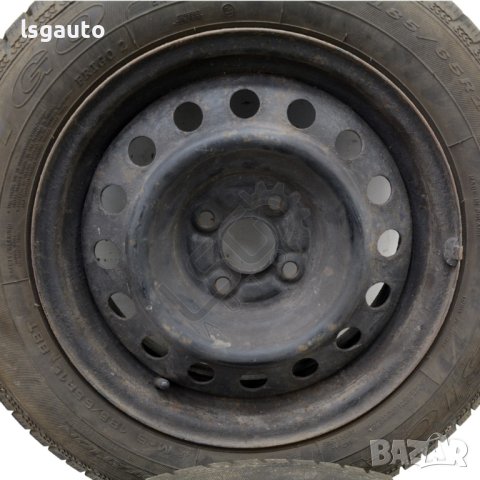 Стоманени джанти 4x100 с гуми R15 Toyota Corolla 2001-2006 ID:110171, снимка 2 - Части - 42029099