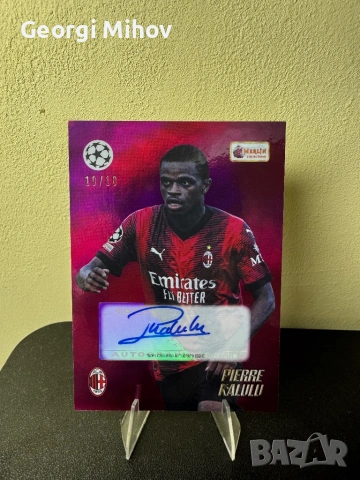 Pierre Kalulu Auto /10 Topps Merlin Heritage AC Milan