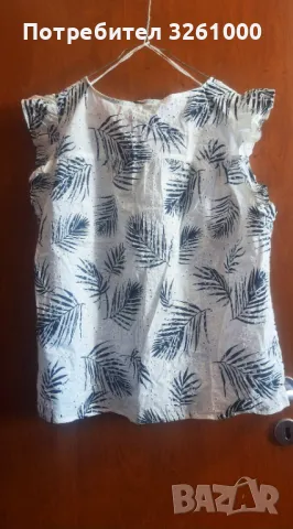 Дамска лятна блуза на C&A. Размер 50, снимка 3 - Ризи - 50329245