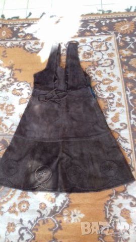 Дамски сукман от велур,естествена кожа, снимка 1