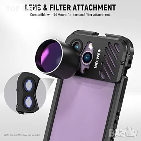 Нова Клетка за телефон NEEWER за iPhone 14 Pro Max стабилизатор Айфон, снимка 3 - Аксесоари за Apple - 49509712