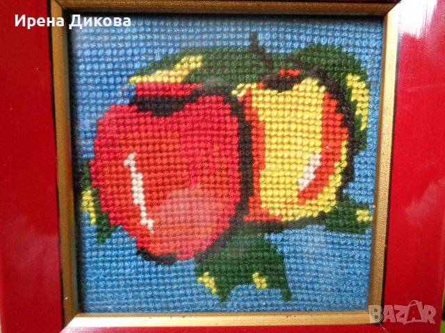 Продавам два мини гоблена - Натюрморт Цветя / плодове, снимка 4 - Гоблени - 40206579