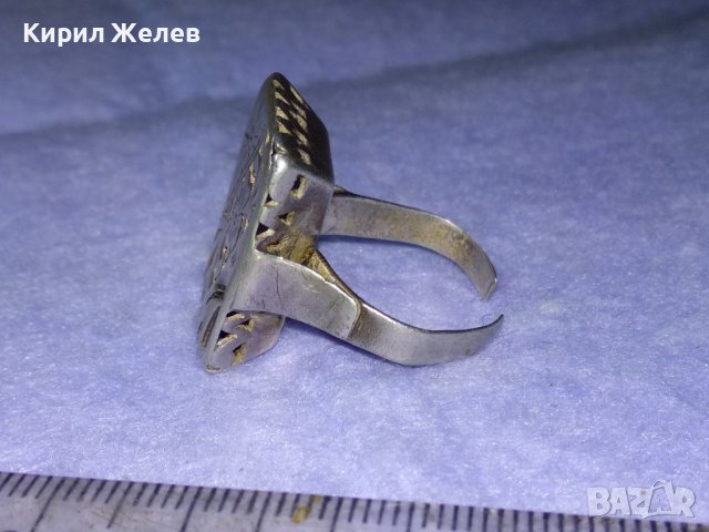 РАЗКОШЕН Старинен АРТ НУВО ФЛОРАЛЕН Регулируем СРЕБЪРЕН ПРЪСТЕН с Буква М Висока ПРОБА СРЕБРО 40645, снимка 13 - Антикварни и старинни предмети - 42656986