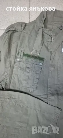 Мъжко яке спортно елегантно,тънко, памучен плат, брезентов цвят, снимка 2 - Якета - 49748124