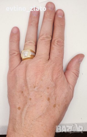 Златни мъжки пръстени-14К, снимка 6 - Пръстени - 38764140