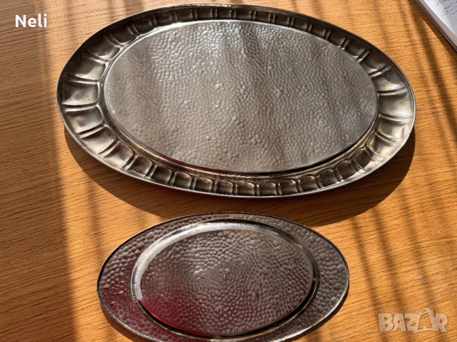  Две ретро плата с чукана повърхност, снимка 2 - Антикварни и старинни предмети - 51457334