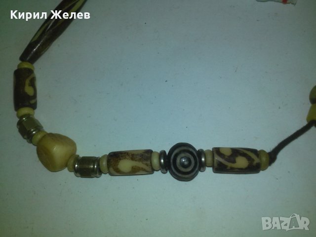 КОСТ РОГ РЪЧНА ИЗРАБОТКА КОЛИЕ ОРНАМЕНТИРАНО 12473, снимка 5 - Колиета, медальони, синджири - 29771890