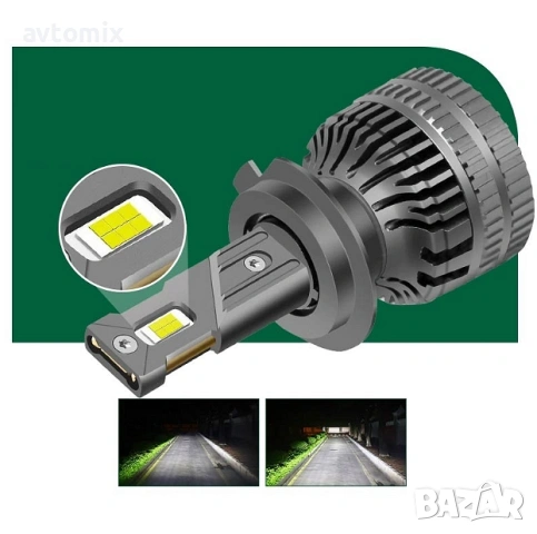 LED крушки H7 – 12V-24V 60W 6500LM 6000K CANBUS без грешки, снимка 6 - Аксесоари и консумативи - 54355303