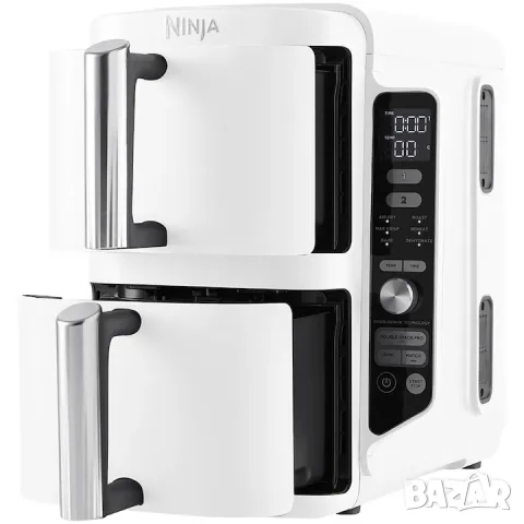 Еър Фрайър Ninja Double Stack XL SL400EUWH, 2470W, 9.5 л, снимка 2 - Фритюрници - 55979488