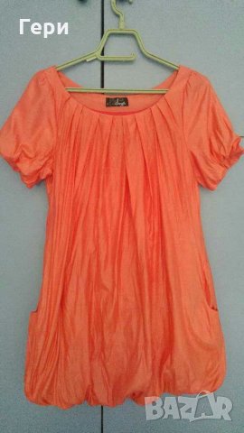Красива рокля в портокалов цвят, снимка 2 - Рокли - 29630278