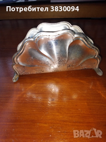 Стар посребрен салфетник, снимка 13 - Антикварни и старинни предмети - 52858219