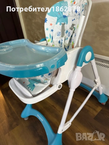 Бебешко столче за хранене Cangaroo Mint. , снимка 3 - Столчета за хранене - 54152332