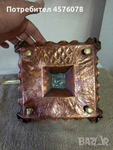 старинен свещник. съчетание бронз и мед, снимка 6 - Колекции - 54049197