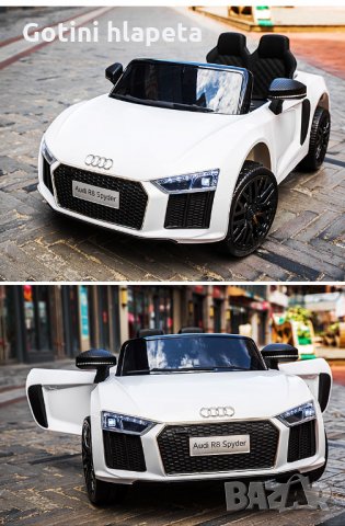 Акумулаторна кола Audi R8 Spyder 12V с меки гуми акумулаторни коли , снимка 8 - Детски велосипеди, триколки и коли - 31642277