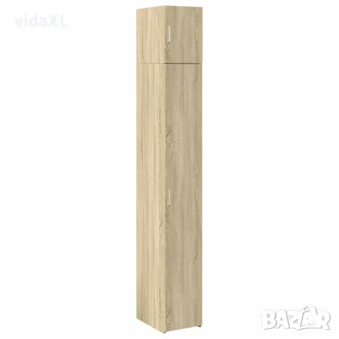 vidaXL Тесен шкаф, сонома дъб, 30x42,5x225 см, инженерно дърво
