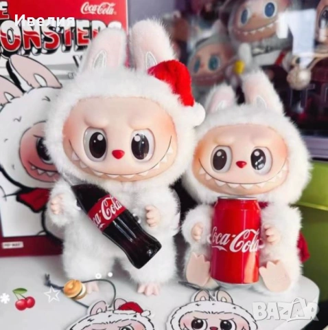 Колекционерски Labubu x Coca-Cola – Зимна лимитирана серия, лабубу