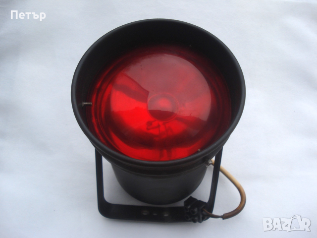 Диско светещ прожектор с цветен червен филтър PAR 36 , снимка 2 - Други - 44620782