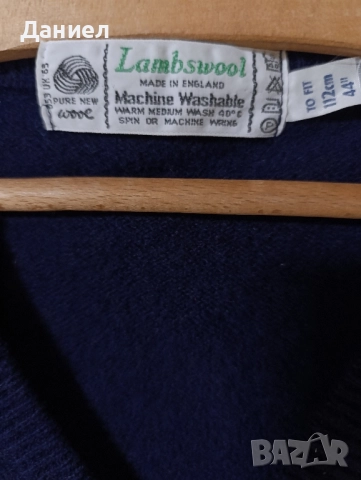 Пуловер 100% вълна Made in England , снимка 4 - Пуловери - 52486272