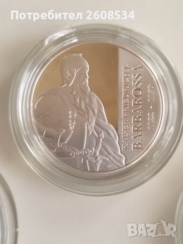 ШЕСТ КРАСИВИ ПОСРЕБРЕНИ ПЛАКЕТА /виж описанието/, снимка 5 - Нумизматика и бонистика - 52745300