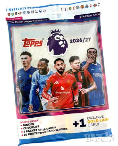 Албум за карти Премиър лийг сезон 2026/2027 (Topps Premier League 2026/27 Flagship Trading Cards), снимка 2 - Колекции - 55892656