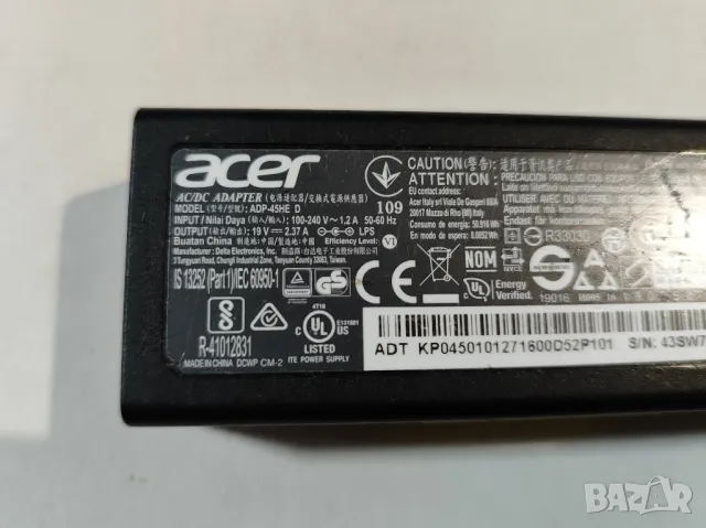 Оригинално зарядно за ACER  19V / 2.37A / 45W, снимка 1