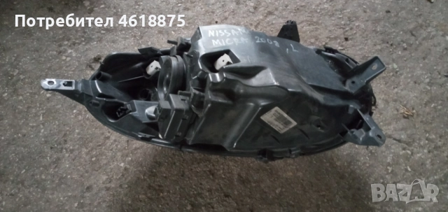 ляв фар Nissan Micra, снимка 2 - Части - 52097239