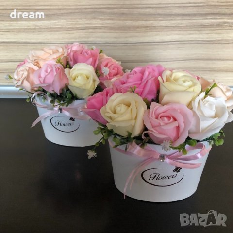 Букет с ароматни сапунени рози, снимка 9 - Декорация за дома - 32962692