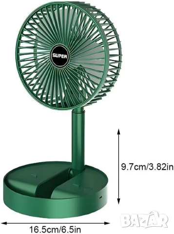 3в1 Безжичен сгъваем мини вентилатор, Телескопична стойка, снимка 9 - Други стоки за дома - 50698850