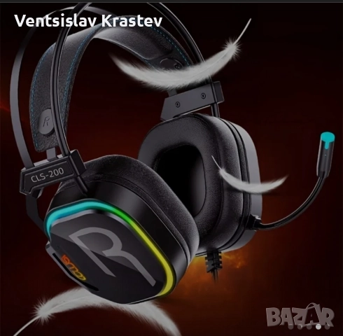 Headset With Microphone | COLUSI CLS-200 RGB Gaming Headset, снимка 3 - Слушалки за компютър - 52652117
