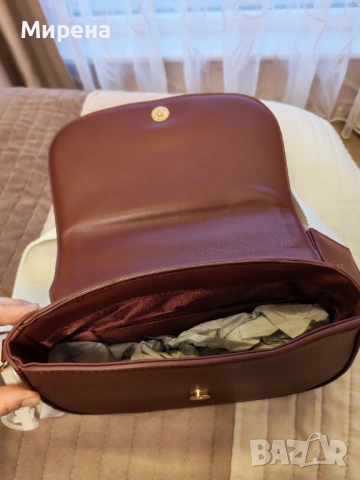 НОВА кожен чанта за рамо LC Waikiki цвят бордо, снимка 7 - Чанти - 53149190