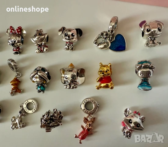S925 Сребърни талисмани Pandora ALE - Disney , Mickey , Ариел и други, снимка 6 - Бижутерийни комплекти - 50666451