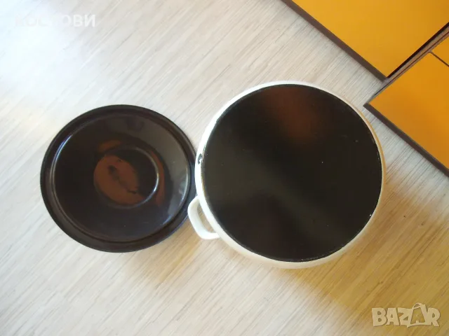 Емайлирана тенджера с капак, снимка 5 - Съдове за готвене - 56413936