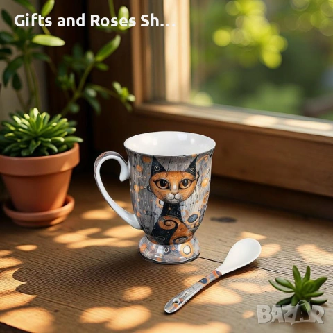 Порцеланова серия Котки  Густав Климт, снимка 2 - Чаши - 54196026