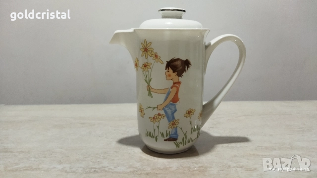 български порцелан чайник кана детски мотив , снимка 2 - Антикварни и старинни предмети - 51717079
